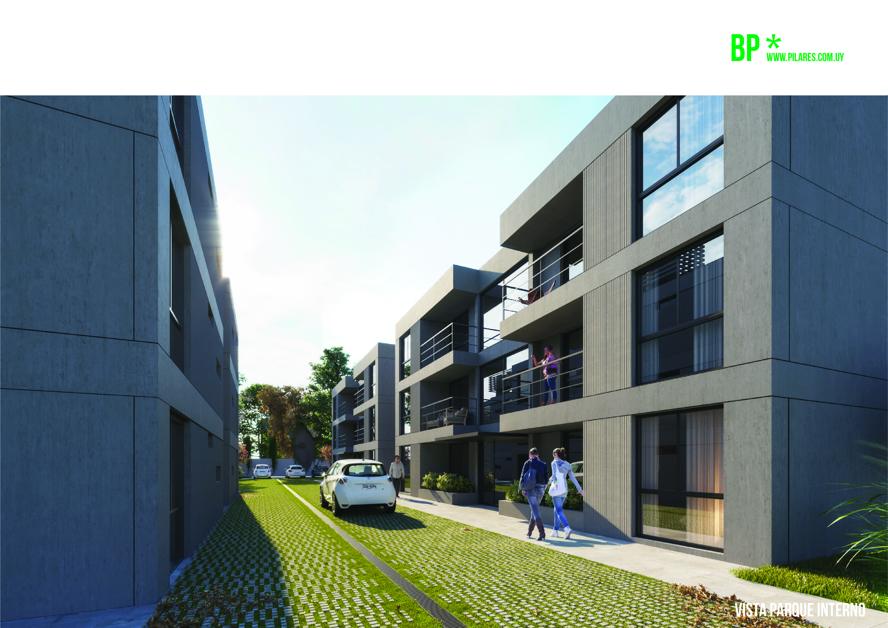Brisas del Prado render parque interno